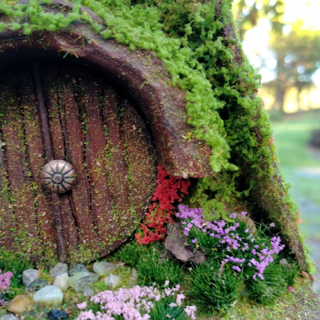 Hobbit Nistkasten Feengarten Pilz - A-Frame 32mm - Unikat