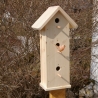 Vogelhaus mit 3 Nistplätzen unbemalt, zum Selbstbemalen #SH1