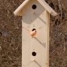 Vogelhaus mit 3 Nistplätzen unbemalt, zum Selbstbemalen #SH1