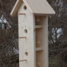 Vogelhaus mit 3 Nistplätzen unbemalt, zum Selbstbemalen #SH1