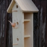 Vogelhaus mit 3 Nistplätzen unbemalt, zum Selbstbemalen #SH1