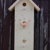 Vogelhaus mit 3 Nistplätzen unbemalt, zum Selbstbemalen #SH1