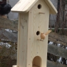 Vogelhaus mit Futterplatz und 2 Nistkästen #SH2