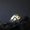Silberring mit eckigem Citrin