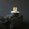 Silberring mit eckigem Citrin