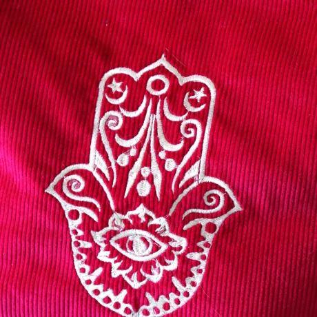 Cord Tasche/ Umhängetasche/pink/Schultertasche/Damen/Hamsa