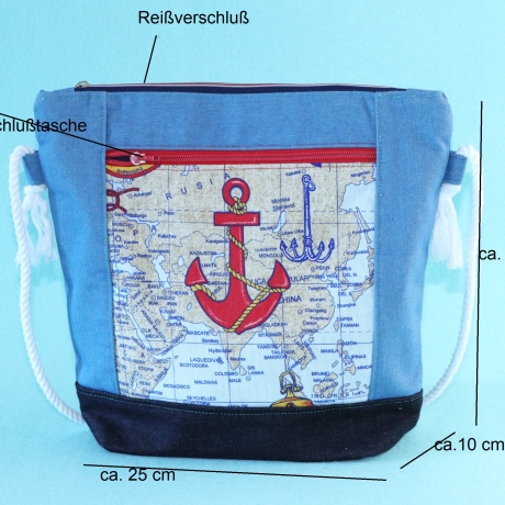 Umhängetasche Damen/Schultertasche/Handtasche/crossover bag/ Meer