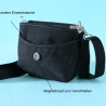 kleine Umhängetasche Damen/Clutch/Handtasche/Fuchs Motiv/grau