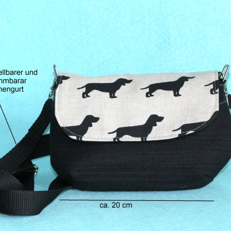 kleine Umhängetasche Damen/Clutch/Handtasche/Hund/Gassitasche
