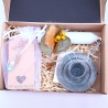 Geschenk Set mit Schutzengel Geschenk Box Kerze Trockenblumen