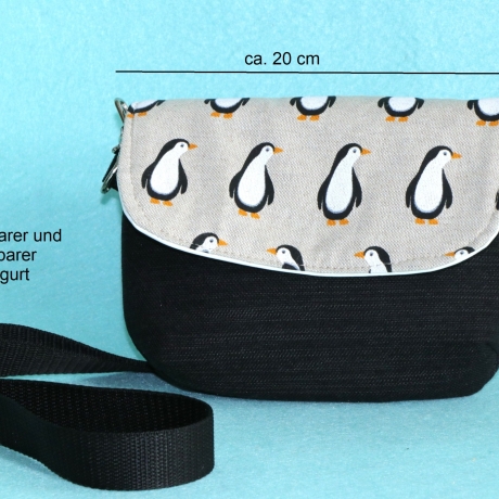 kleine beige Umhängetasche Damen/Clutch/Handtasche/Pinguin/