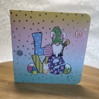Karte - Osterkarte - Grußkarte Ostern - LOVE - Wichtel