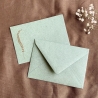 Briefumschlag • C6 • Naturpapier grün • handbestempelt