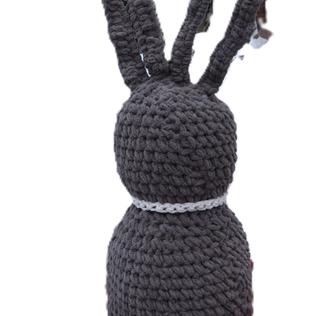 Hase Osterdeko gehäkelt Wohndeko Türstopper Osterhase braun