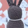Hase Osterdeko gehäkelt Wohndeko Türstopper Osterhase braun