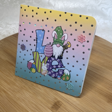 Karte - Osterkarte - Grußkarte Ostern - LOVE - Wichtel