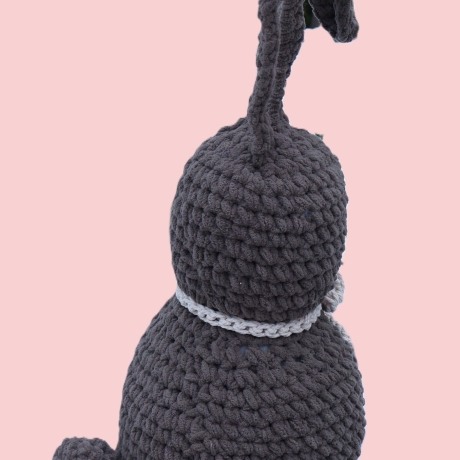 Hase Osterdeko gehäkelt Wohndeko Türstopper Osterhase braun