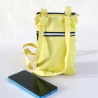 Handtytasche zum Umhängen aus Stoff/kleine Umhängetasche/gelb