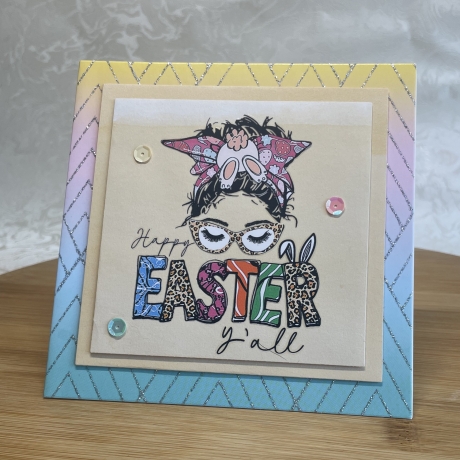 Karte - Osterkarte - Grußkarte Ostern - Happy Easter y' all