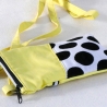 Handtytasche zum Umhängen aus Stoff/kleine Umhängetasche/gelb