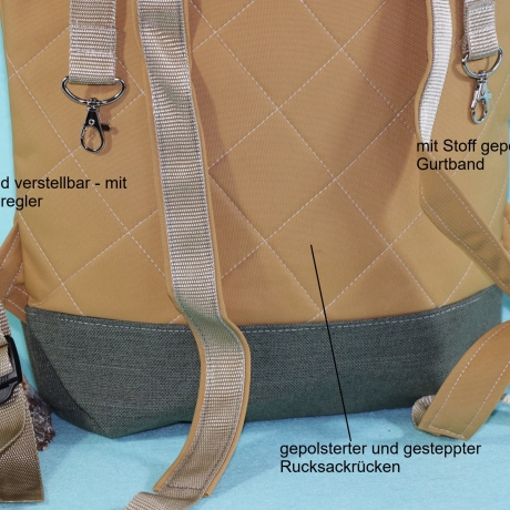 Rucksack/Rollrucksack/Roll Top/Rollrucksack/senfgelb/Cityrucksack