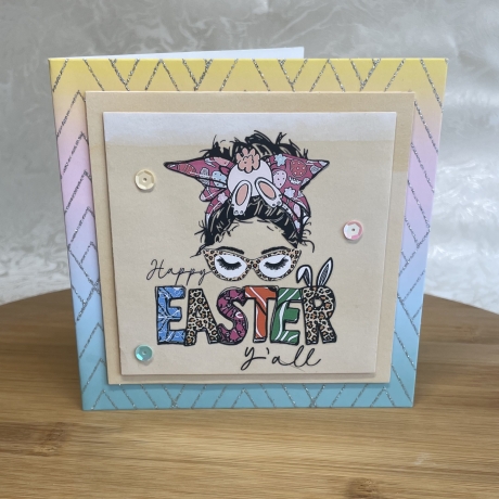 Karte - Osterkarte - Grußkarte Ostern - Happy Easter y' all