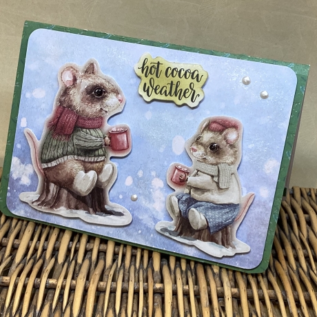 Wintergrüße Weihnachtsgrüße - tierisch lustige süße Mäuse