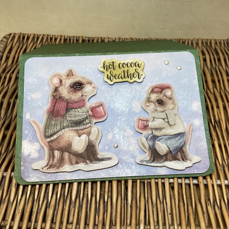 Wintergrüße Weihnachtsgrüße - tierisch lustige süße Mäuse
