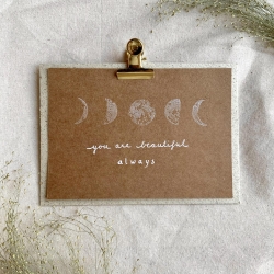 Du bist schön • Karte mit Umschlag Mond