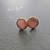 Ohrstecker rosa bronzefarbig Katzenauge Perlen