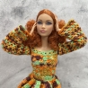 Kleid für Puppen (Barbie, Steffi), orange