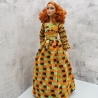 Kleid für Puppen (Barbie, Steffi), orange