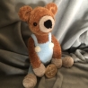 Kuscheltier Teddy Bär gehäkelt Geschenk neu Häkeltier hellblau
