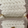 Tasche Umhängetasche Häkeltasche Trachtentasche weiß creme