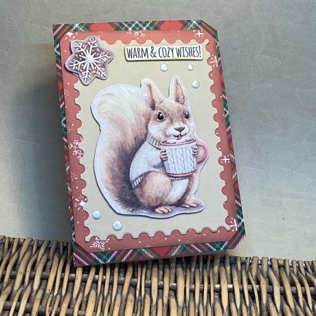 Weihnachtsgrüße - tierisch lustiges Eichhörnchen 