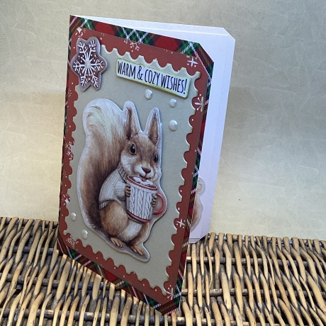 Weihnachtsgrüße - tierisch lustiges Eichhörnchen 