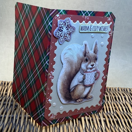 Weihnachtsgrüße - tierisch lustiges Eichhörnchen 