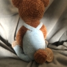 Kuscheltier Teddy Bär gehäkelt Geschenk neu Häkeltier hellblau