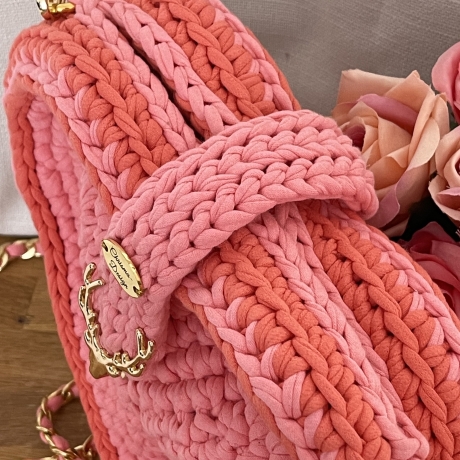 Lachs orange Tasche Umhängetasche Trachtentasche Dirndl Herz