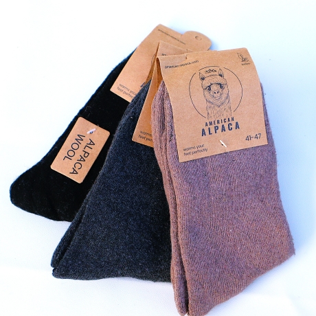 Alpaka Socken Strümpfe warme weiche Socken Natur Socken Wolle