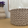 Häkelkorb Korb Körbchen Utensilo • sand beige braun