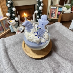 Kerze im Glas mit Lebkuchenmann  Kerze im Glas mit Lebkuchenmann