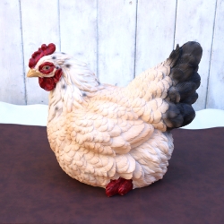 Deko Figur Huhn Henne Garten Balkon Beet Wohndeko groß Aufsteller