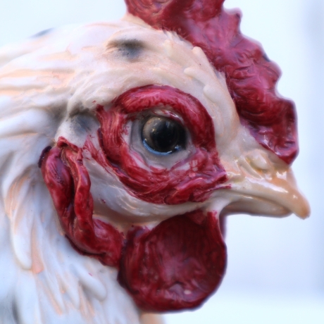 Deko Figur Huhn Henne Garten Balkon Beet Wohndeko groß Aufsteller