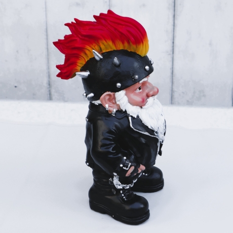 Figur Zwerg Rocker Gnom Wichtel Gartenzwerg Deko Garten Balkon