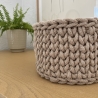 Häkelkorb Korb Körbchen Utensilo • sand beige braun