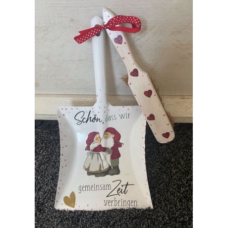 Kehrbesen Set - handmade - Wichtelpärchen“ Schön, dass wir….“ 