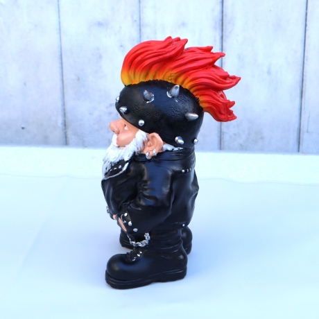 Figur Zwerg Rocker Gnom Wichtel Gartenzwerg Deko Garten Balkon