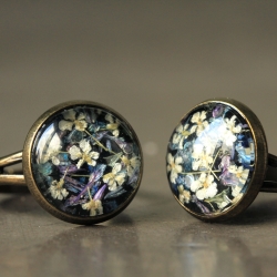 Fingerring gepresste Blüten Dillblüte in Resin