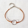 Silver Circle • Armband Leder | Wunschfarbe | Armschmuck